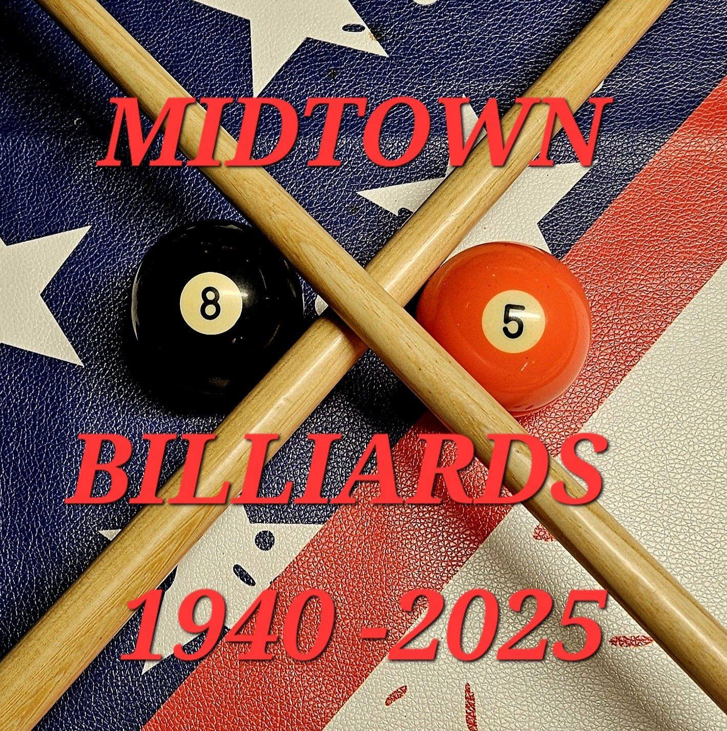 Midtown Billiards pool hall exterior/interior